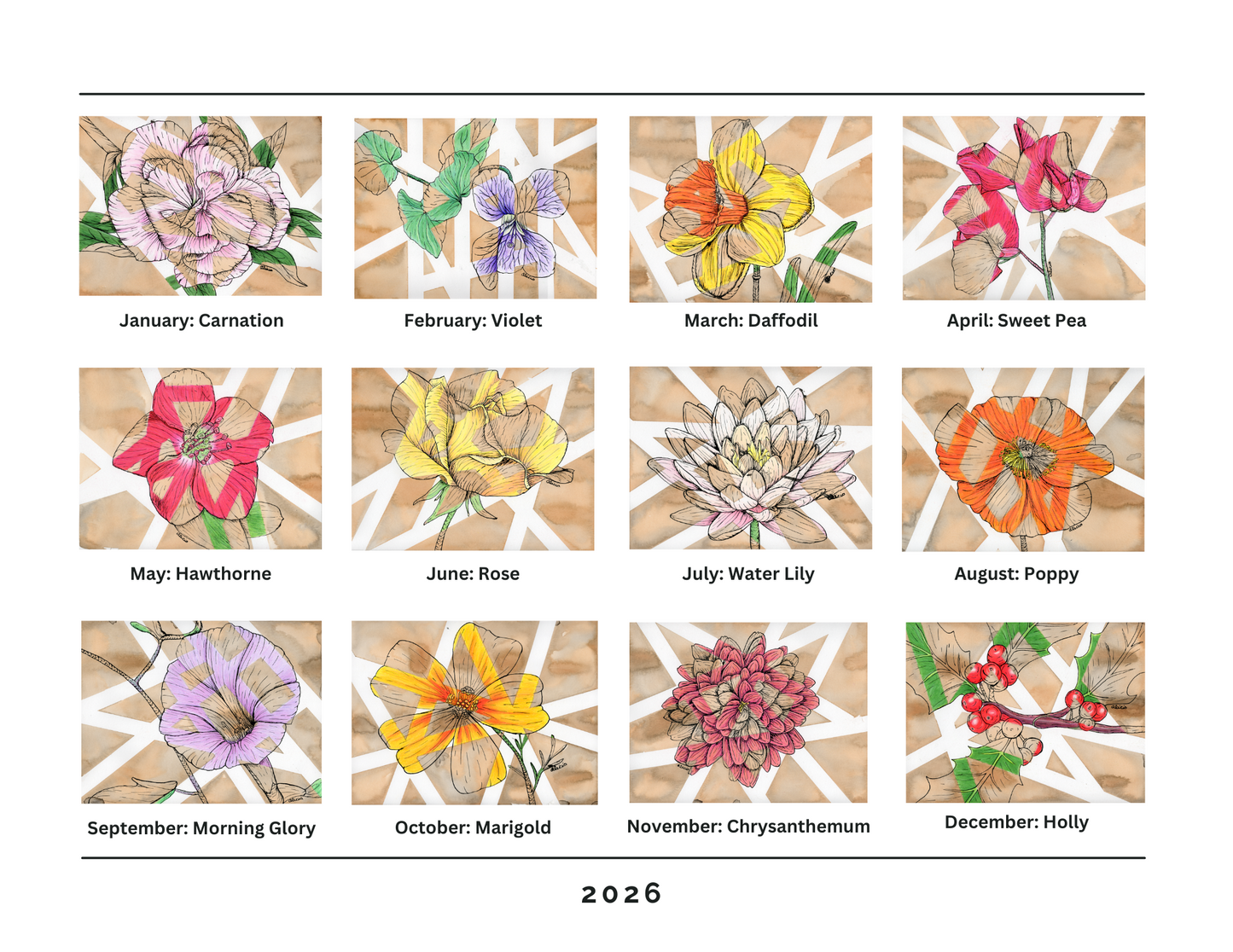 Birth Month Flower Calendar 2026