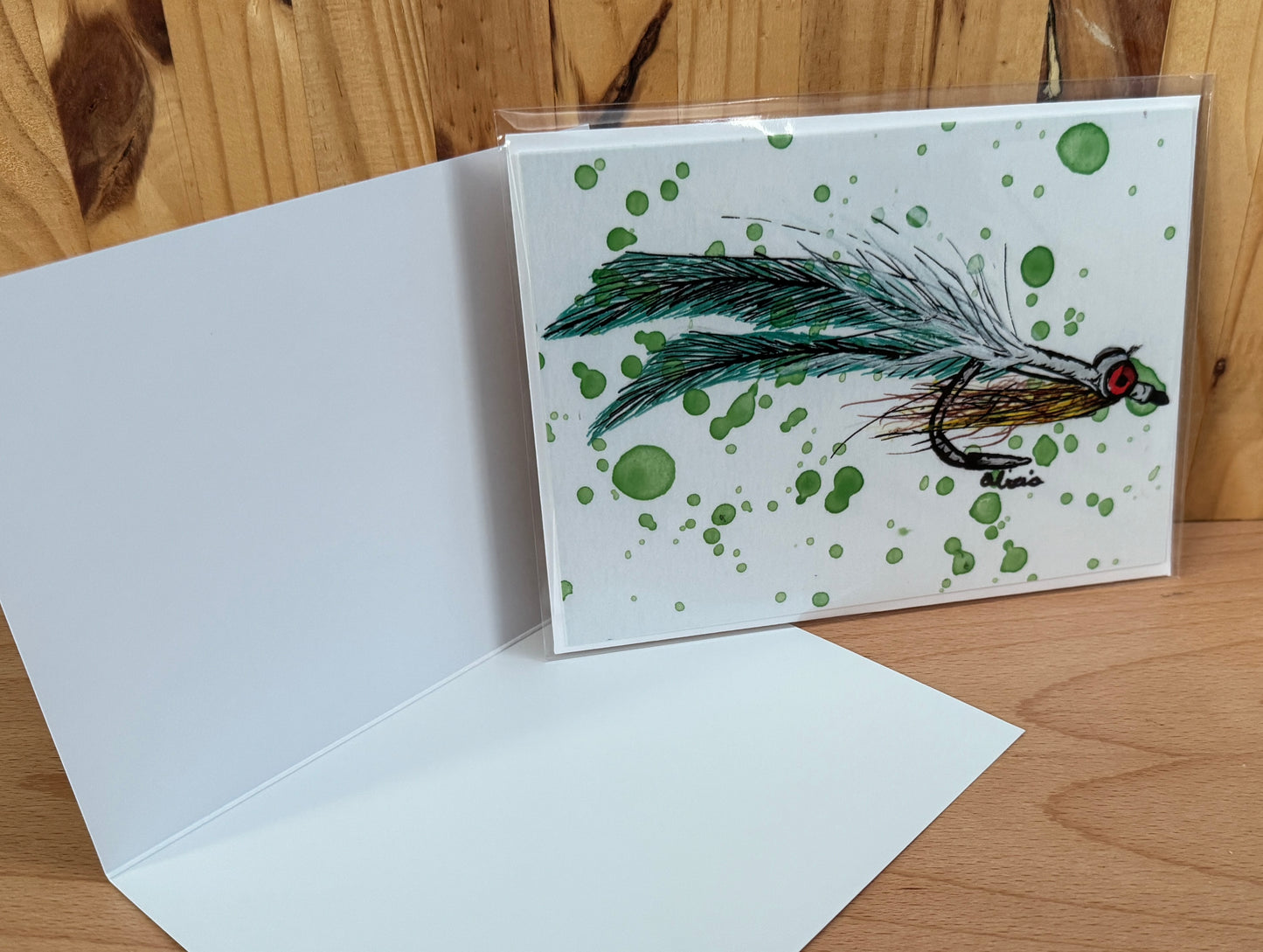 Hackle Clouser Minnow Greeting Card