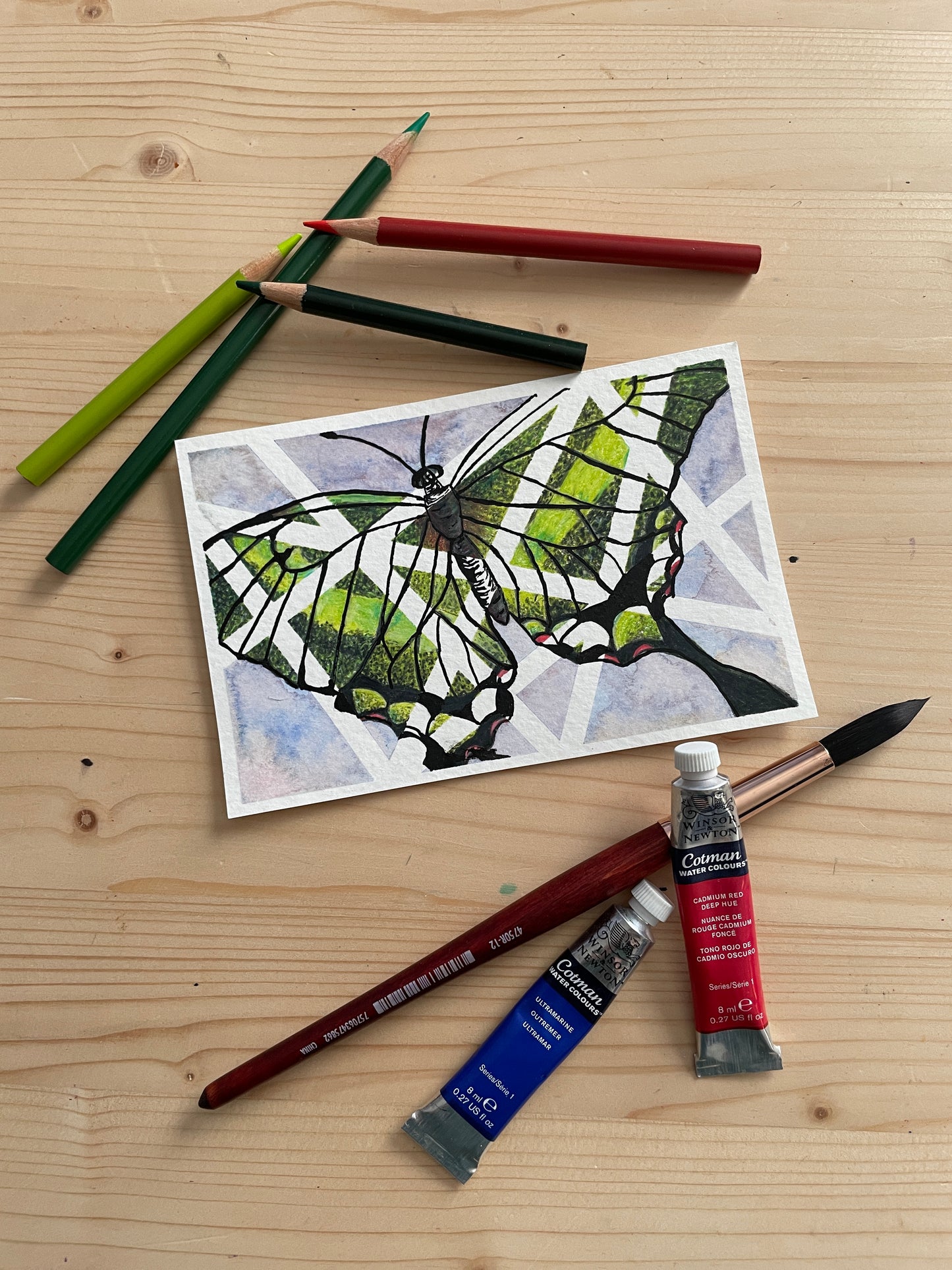 Butterfly High in the Sky Mini Artwork Original