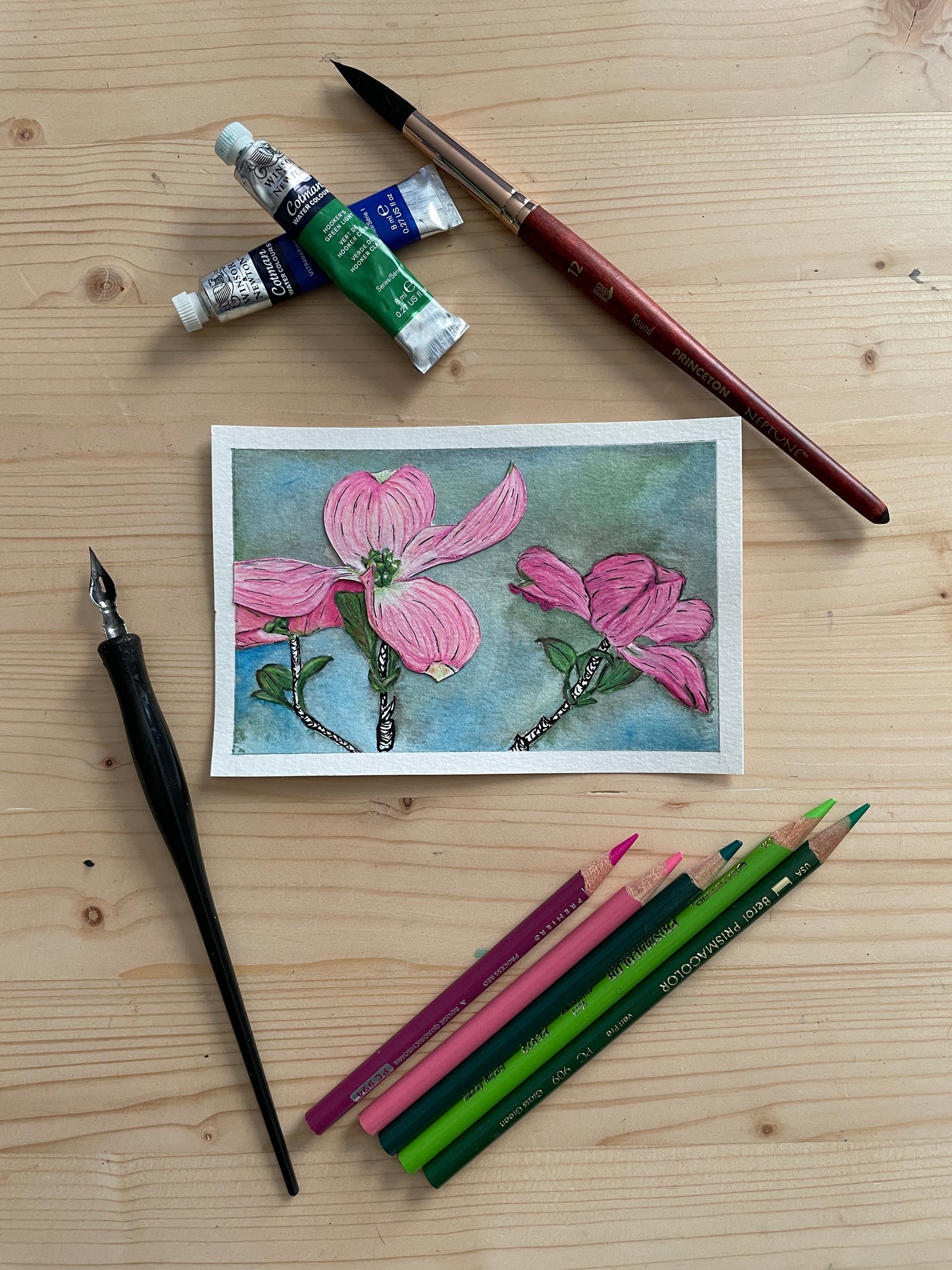 Lovely Dogwood Mini Artwork Original