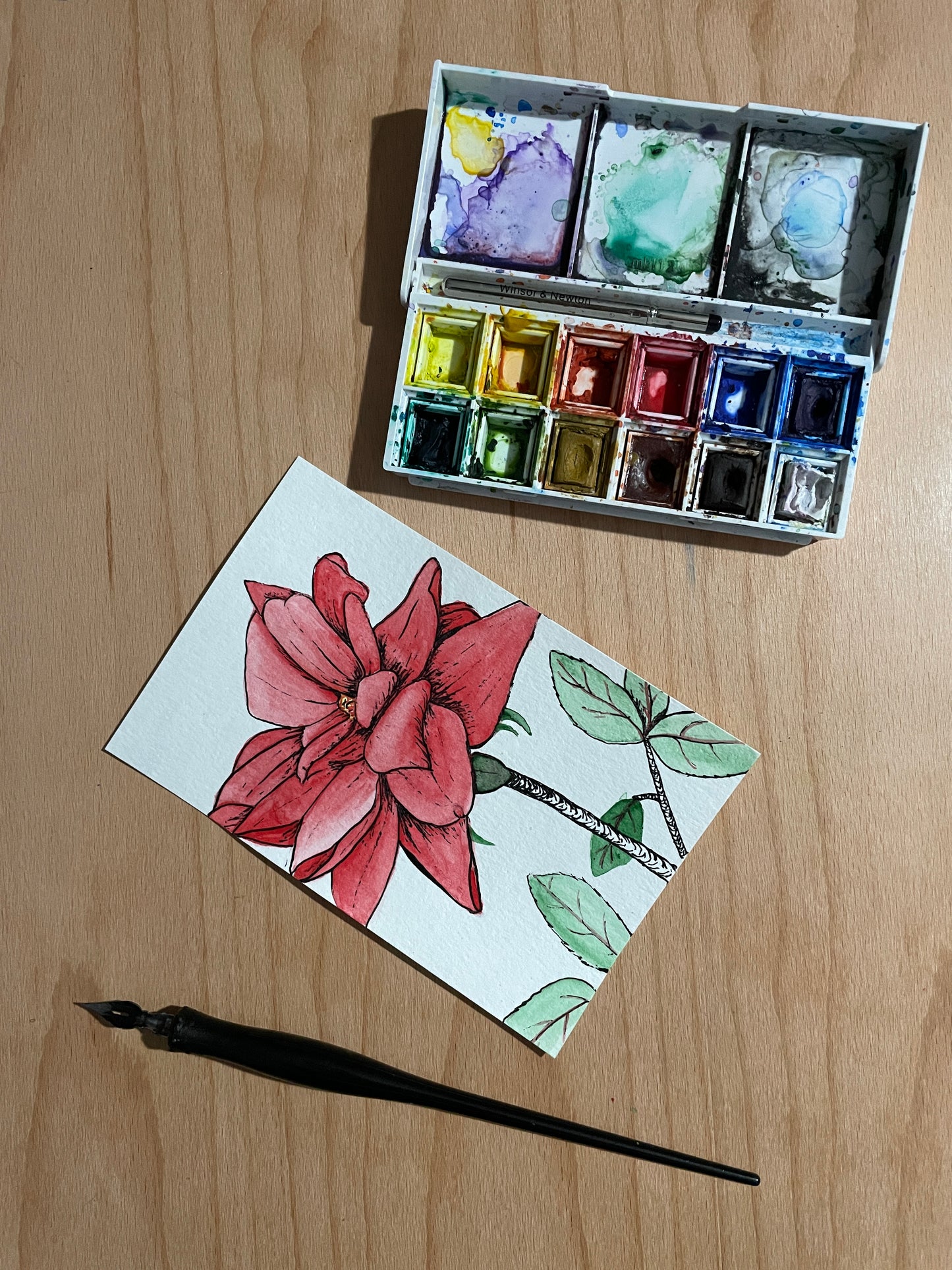 Red Rose Mini Artwork Original