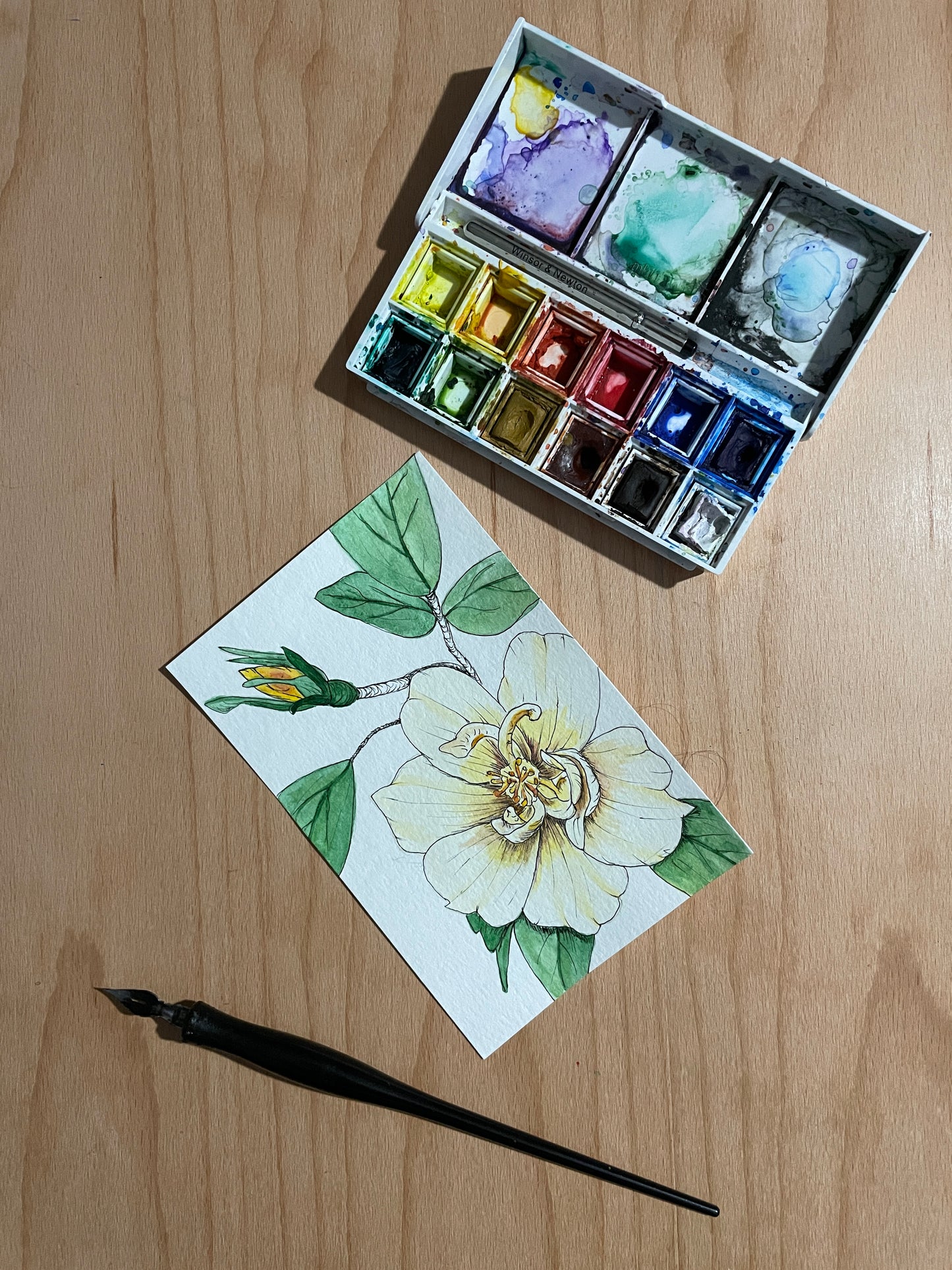 Yellow Rose Mini Artwork Original