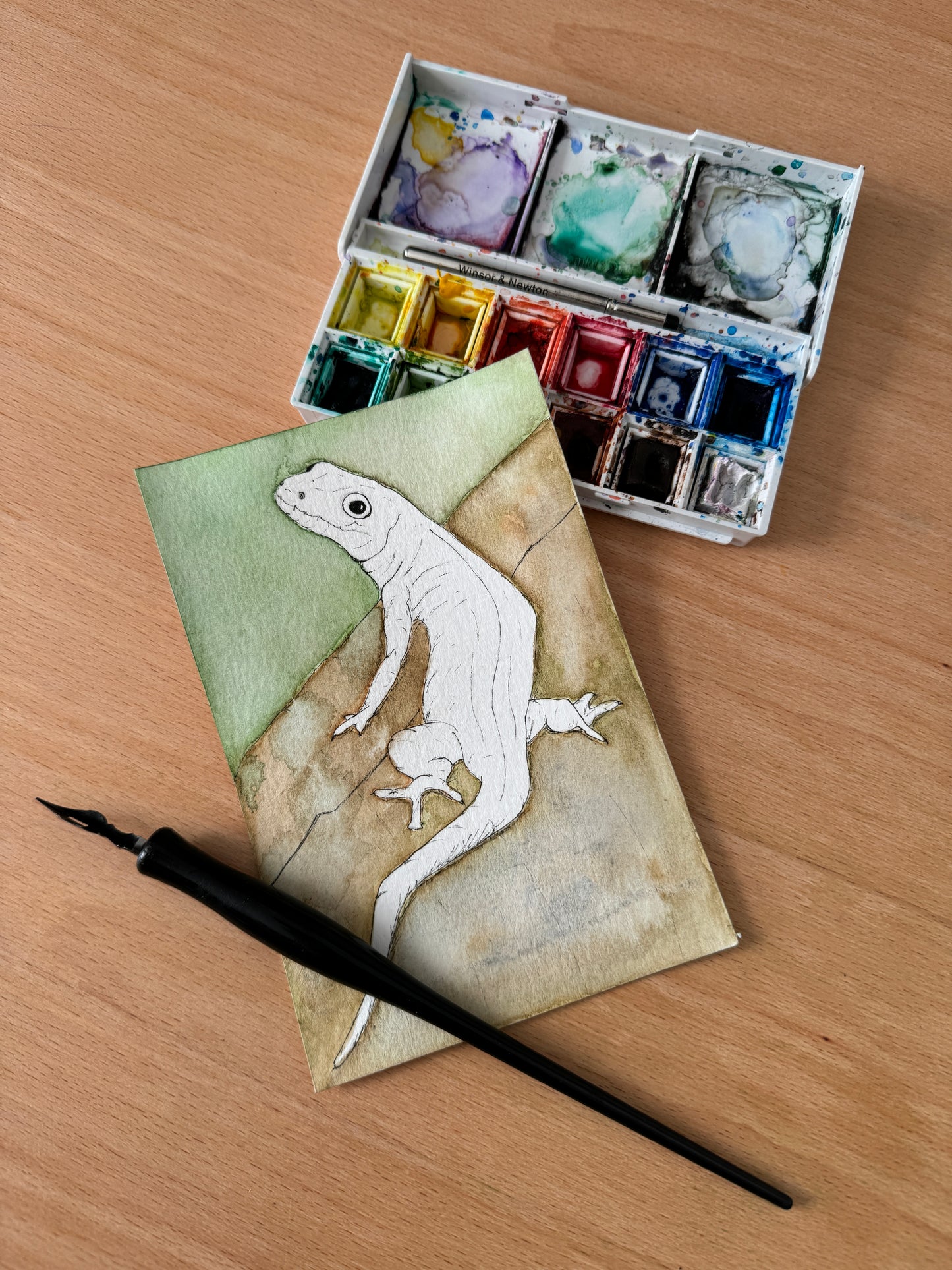 Little Lizard Mini Artwork Original