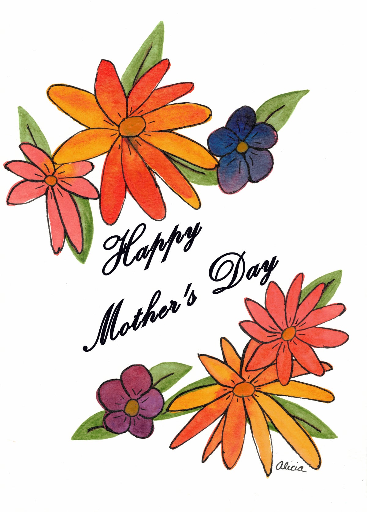 Happy Mother's Day Wildflower Greeting Card