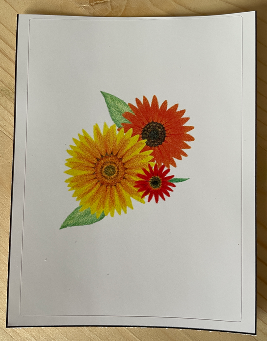 Three Sunflowers Sticker