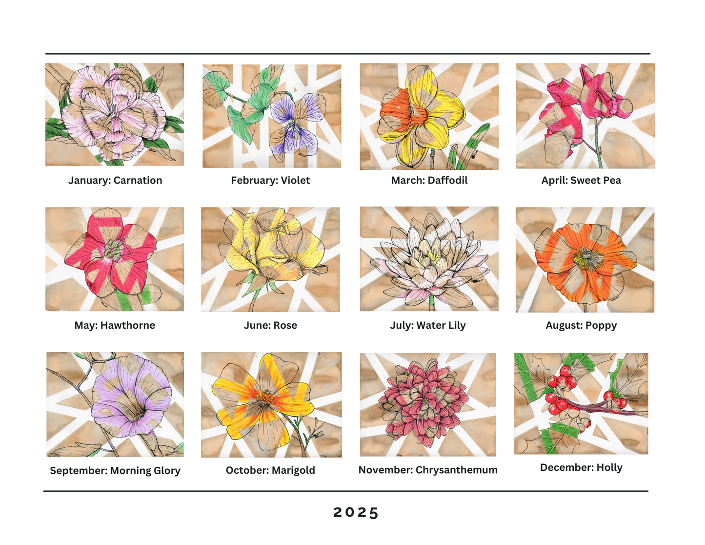 Birth Month Flower Calendar