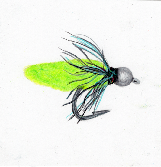 Green Mop Fly Print