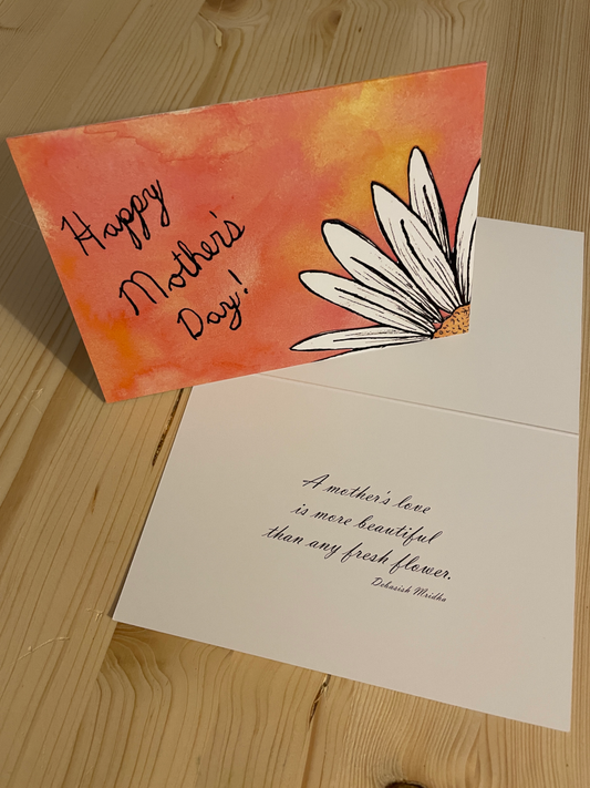 Happy Mother's Day White Daisy Greeting Card