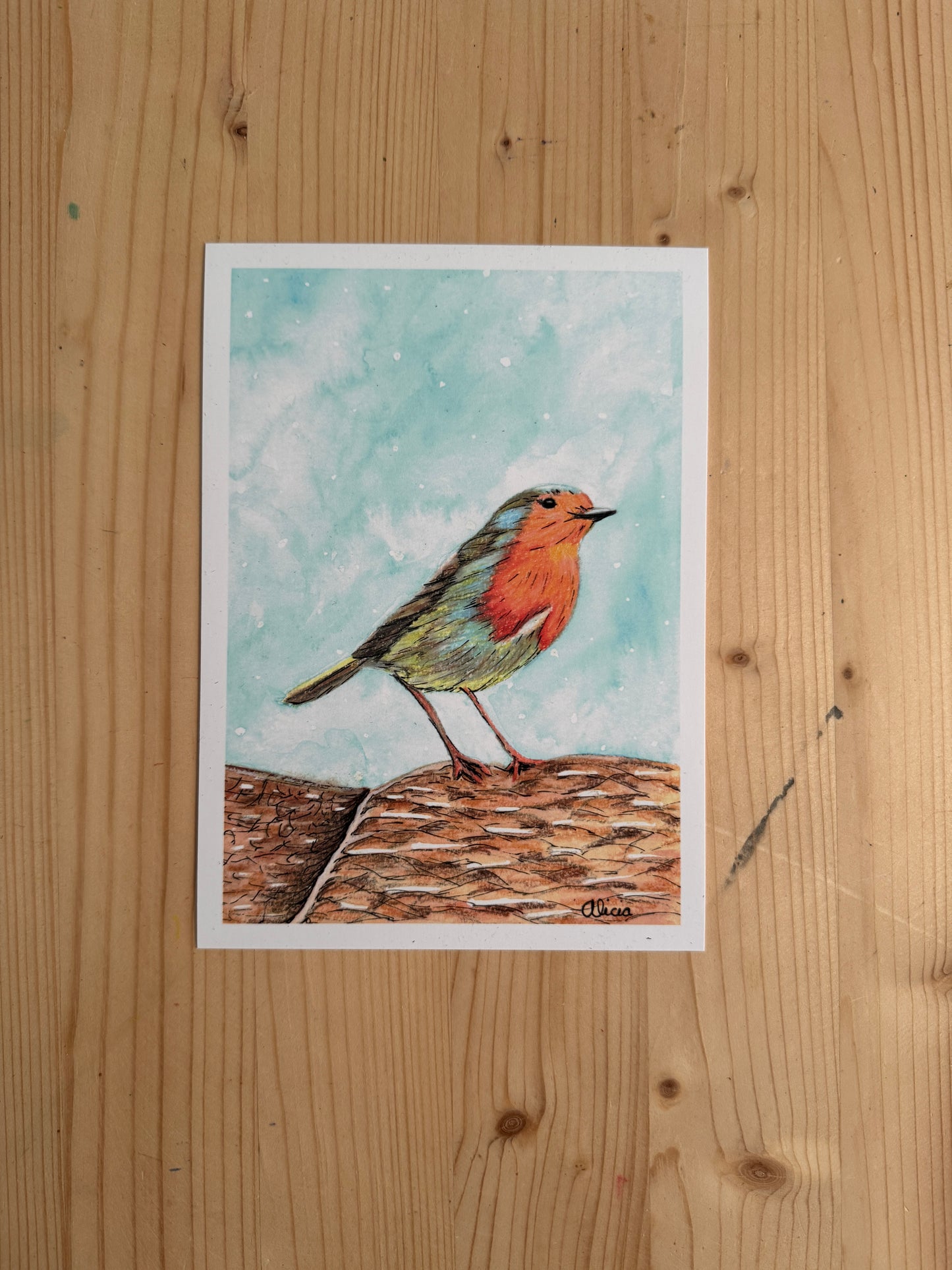 Little Bird in Winter Print