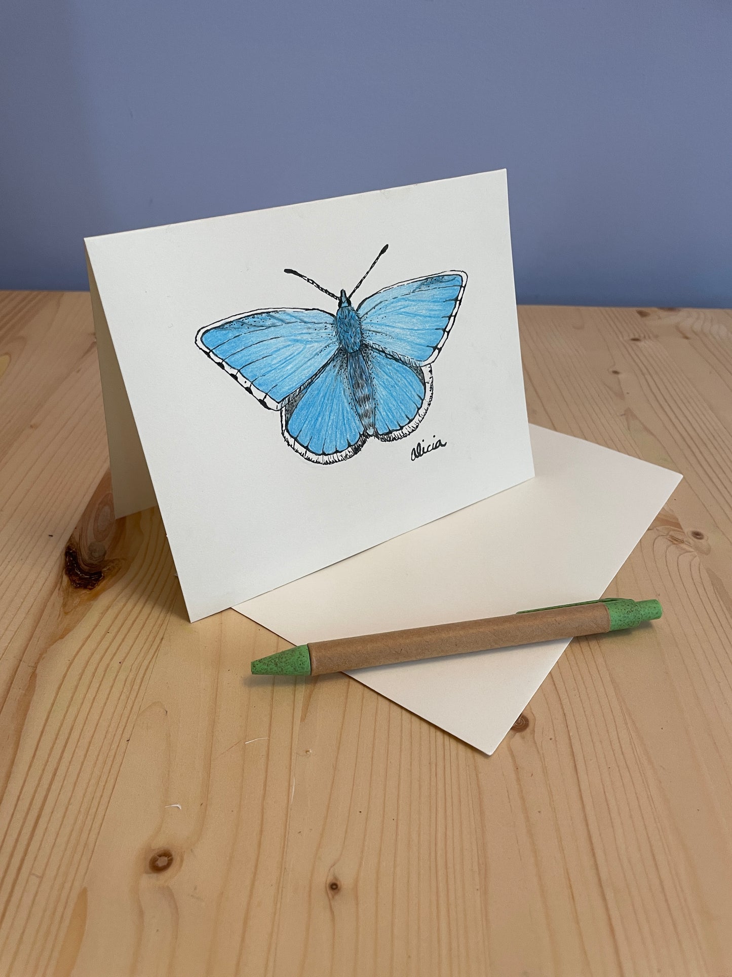 Blue Morpho Butterfly Greeting Card