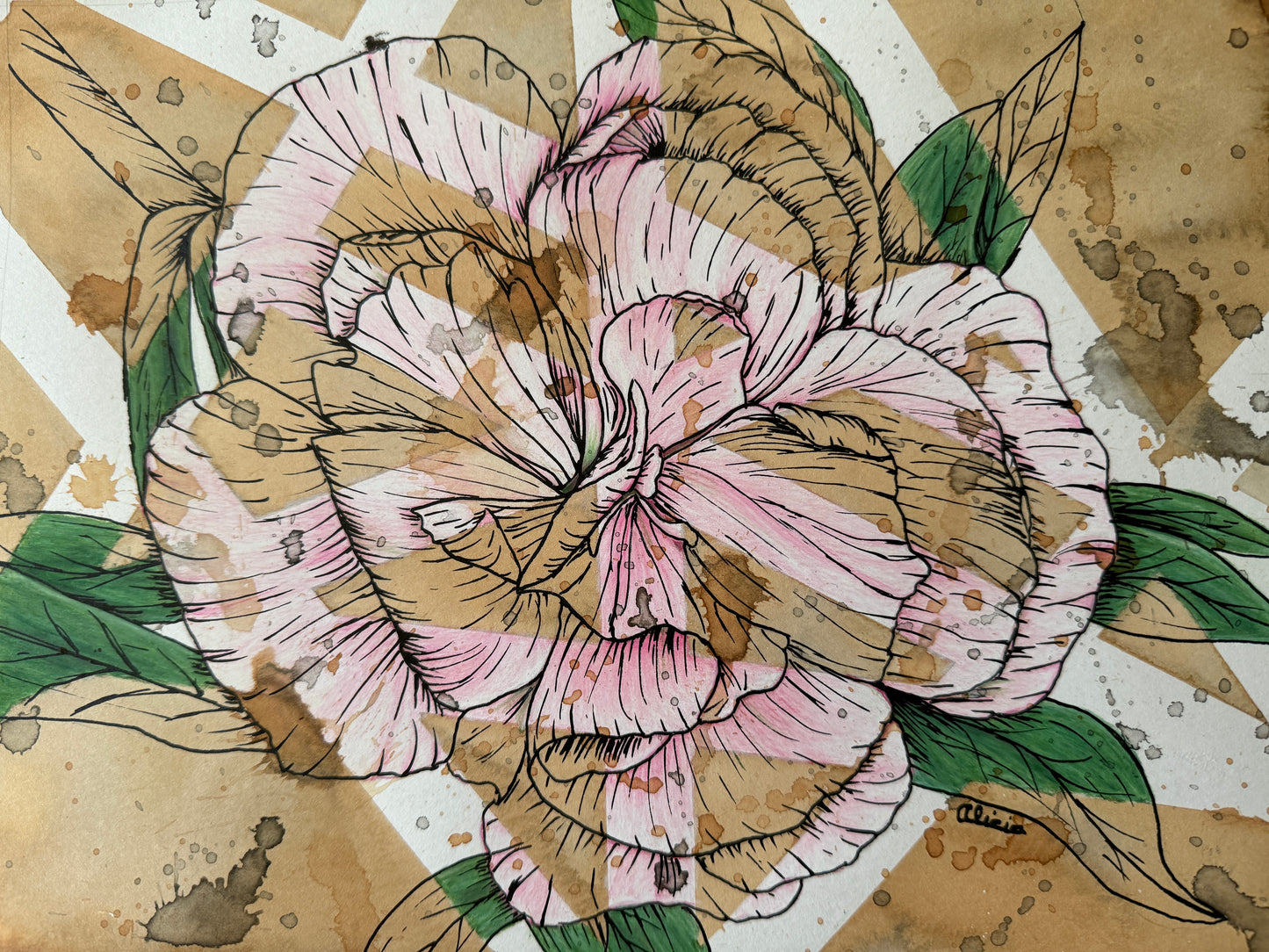 Carnation Flower Drawing Original Artwork