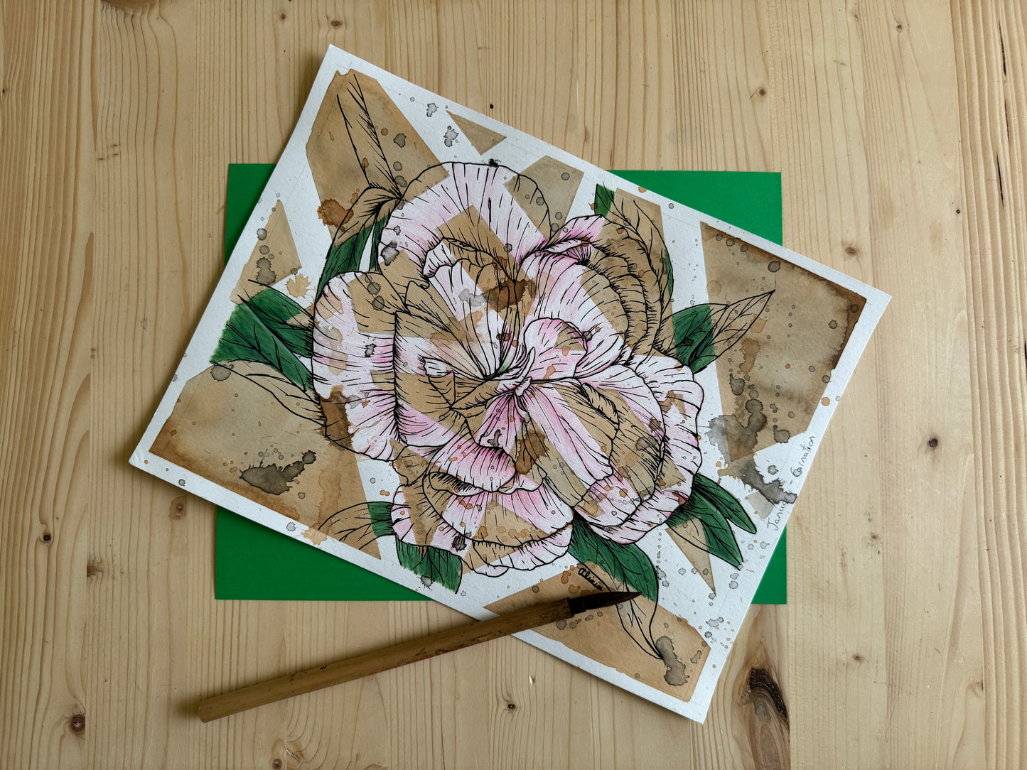 Carnation Flower Drawing Original Artwork