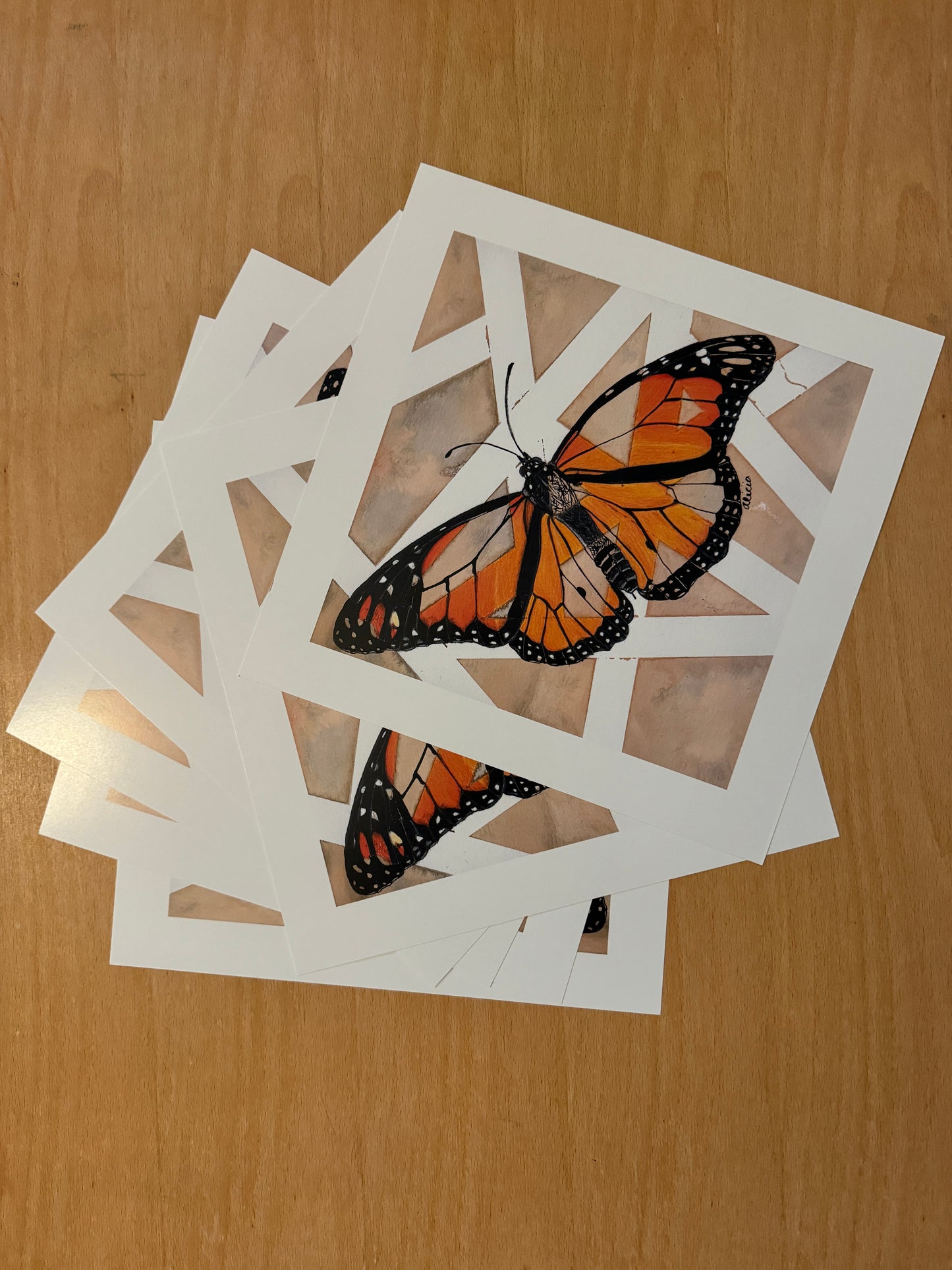 Open Wing Monarch Signed Print