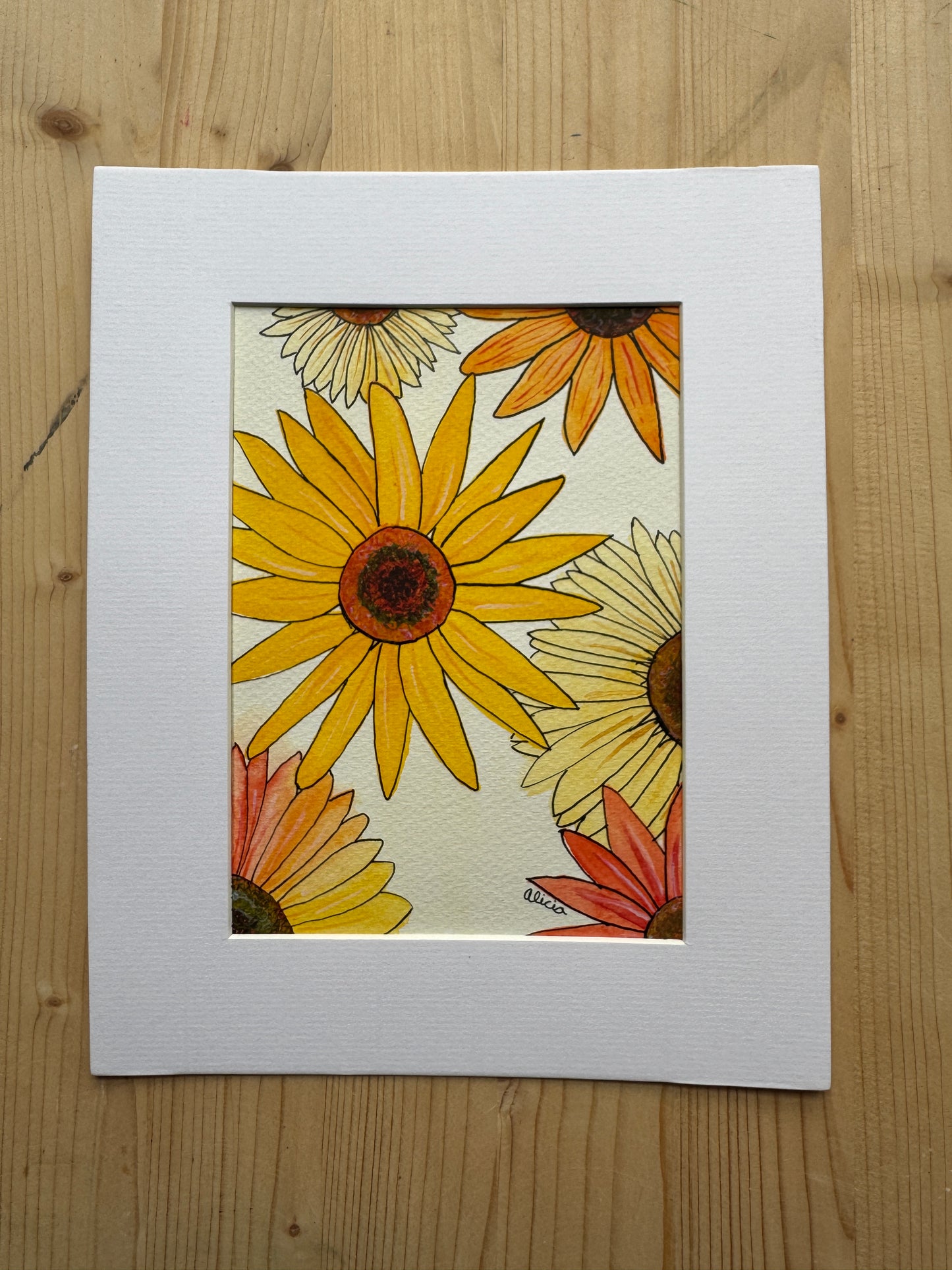 Warm Sunflowers Original Artwork