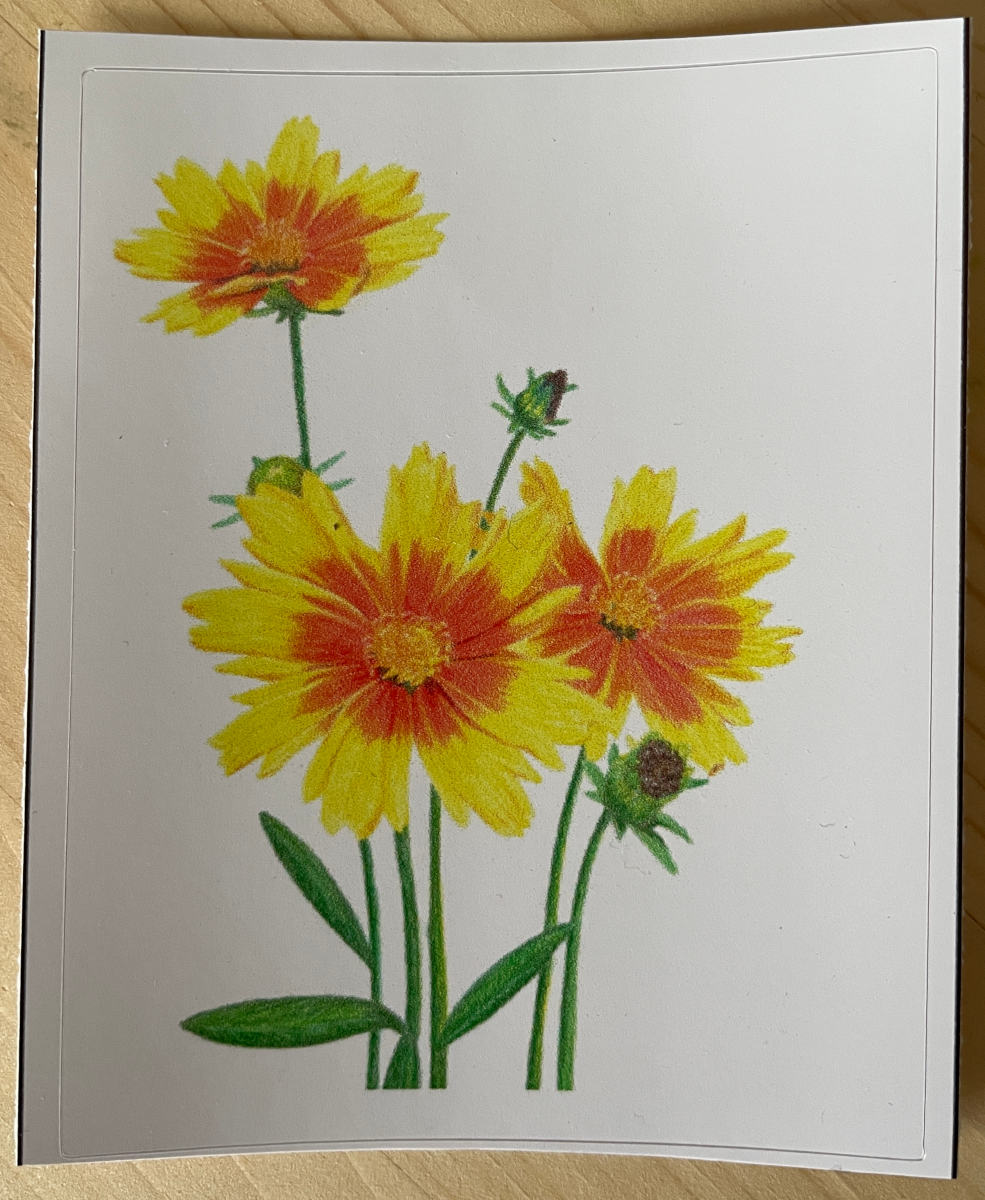 Orange and Yellow Flowers Sticker