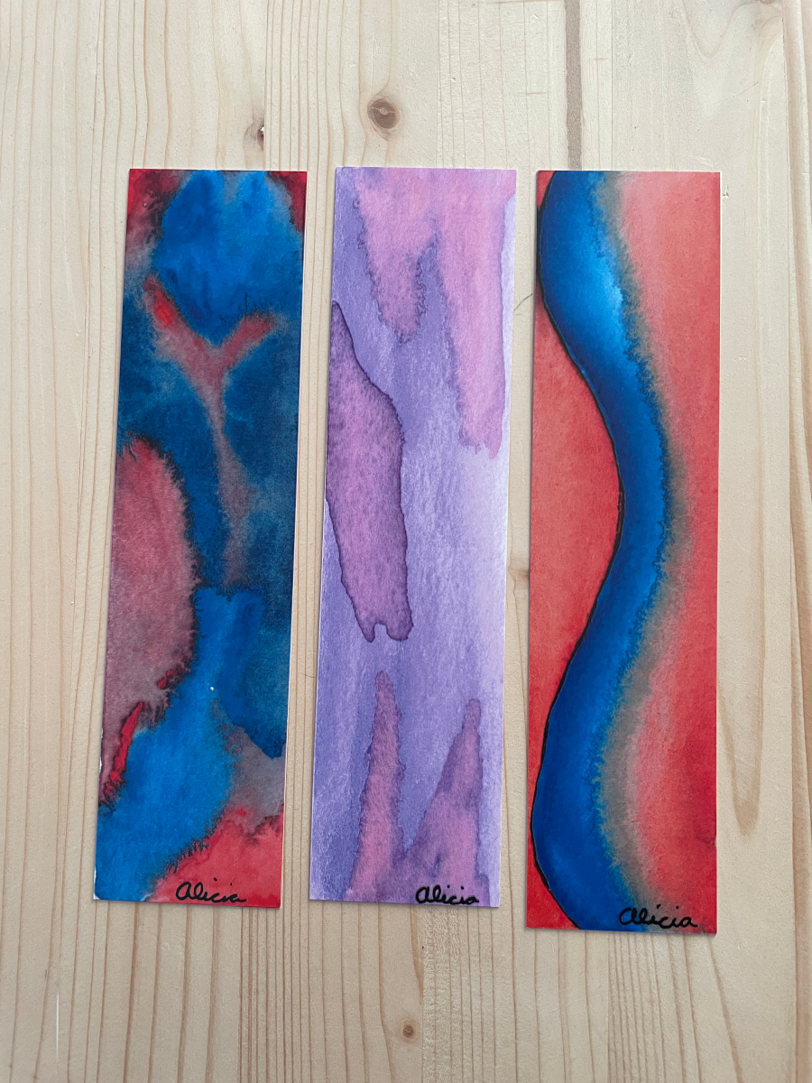 Abstract Watercolor and Ink (set of 9)